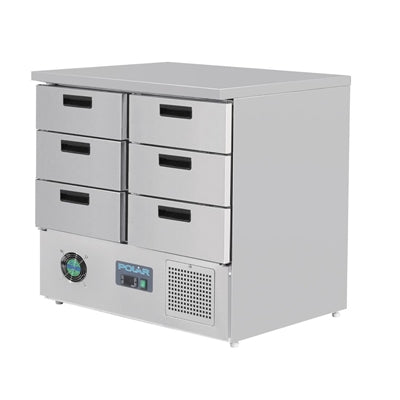 Polar G-Series Refrigerated Counter Fridge with 6 Drawers 240Ltr - FA440