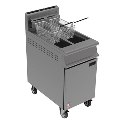 Falcon Dominator Free Standing Natural Gas Fryer on Castors G3845 - FA519-N