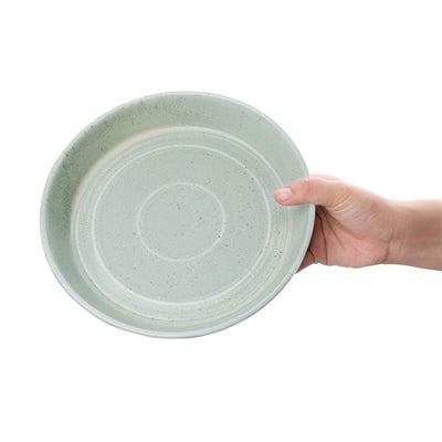 Olympia Cavolo Flat Round Bowls Spring Green 220mm (4 Pack) - FB561