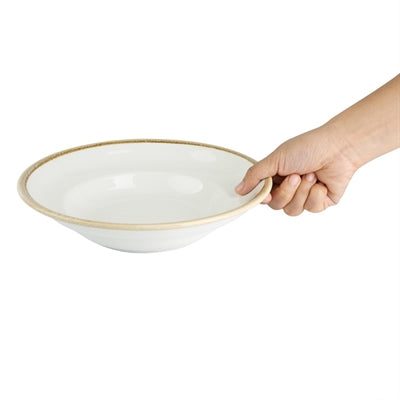 Olympia Kiln Pasta Bowls Chalk 250mm 340ml (4 Pack) - FB979