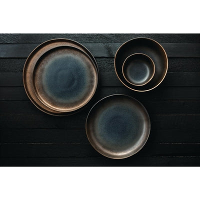 Olympia Ochre Flat Bowls 210mm (6 Pack) - FC287
