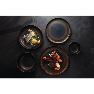 Olympia Ochre Flat Bowls 210mm (6 Pack) - FC287
