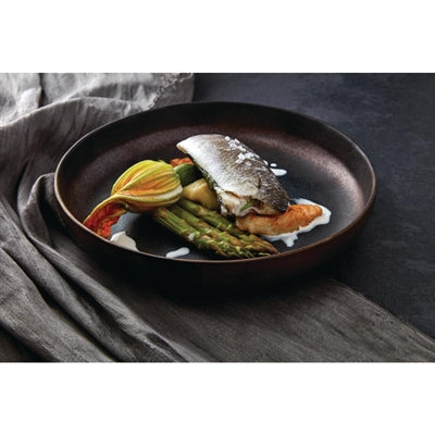 Olympia Ochre Flat Bowls 210mm (6 Pack) - FC287