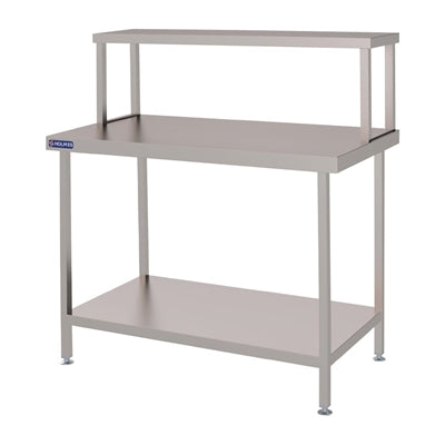 Vogue Stainless Steel Wall Table Welded with Gantry 1200mm - FC441