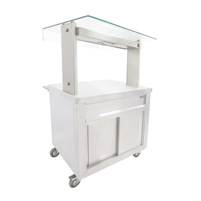 Parry Flexi-Serve Ambient Cupboard with Plain Top & LED Illuminated Gantry FS-A2Pack - FD230