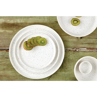 Olympia Cavolo Flat Round Plates White Speckle 270mm (4 Pack) - FD904
