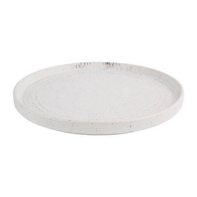 Olympia Cavolo Flat Round Plates White Speckle 270mm (4 Pack) - FD904