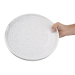 Olympia Cavolo Flat Round Plates White Speckle 270mm (4 Pack) - FD904