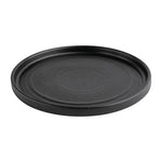Olympia Cavolo Flat Round Plates Textured Black 180mm (6 Pack) - FD908