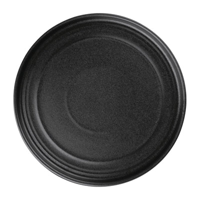 Olympia Cavolo Flat Round Plates Textured Black 220mm (6 Pack) - FD909