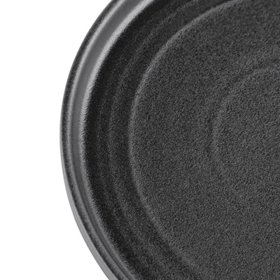 Olympia Cavolo Flat Round Plates Textured Black 220mm (6 Pack) - FD909