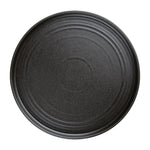 Olympia Cavolo Flat Round Plates Textured Black 270mm (4 Pack) - FD910