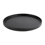 Olympia Cavolo Flat Round Plates Textured Black 270mm (4 Pack) - FD910