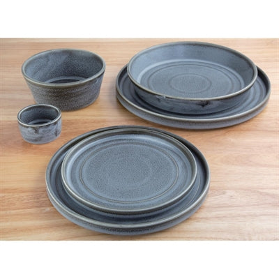 Olympia Cavolo Flat Round Bowls Charcoal Dusk 143mm (6 Pack) - FD918