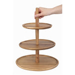 Olympia Acacia 3-Tier Stand 305(Ø) x 395(H)mm - FE152