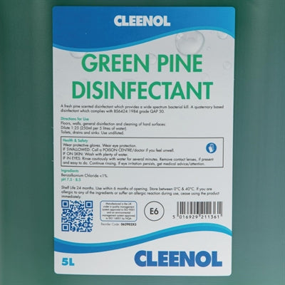 Cleenol Green Pine Disinfectant 5Ltr (2 Pack) - FS086