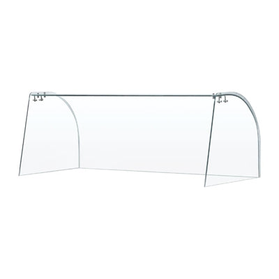 Curved Glass Sneeze Guard Assembly - FT282