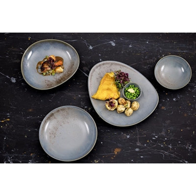 Olympia Ember Triangle Bowls Blue 245mm (4 Pack) - FU181