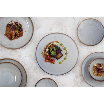 Olympia Drift Embossed Coupe Low Bowls 260mm (4 Pack) - FU197
