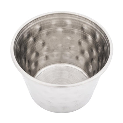 Olympia Hammered Stainless Steel Sauce Cups 70ml (12 Pack) - FU289