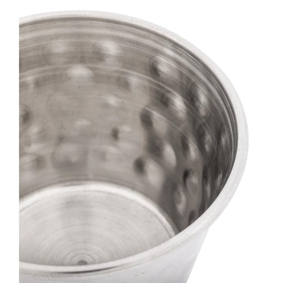 Olympia Hammered Stainless Steel Sauce Cups 70ml (12 Pack) - FU289