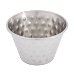 Olympia Hammered Stainless Steel Sauce Cups 115ml (12 Pack) - FU290
