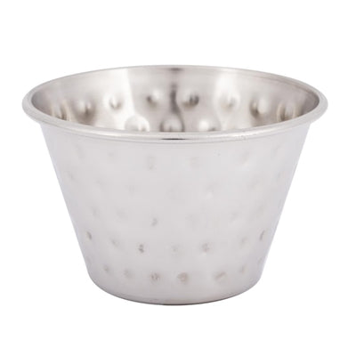 Olympia Hammered Stainless Steel Sauce Cups 115ml (12 Pack) - FU290