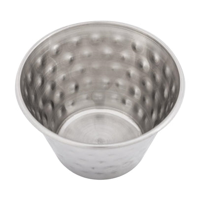 Olympia Hammered Stainless Steel Sauce Cups 115ml (12 Pack) - FU290