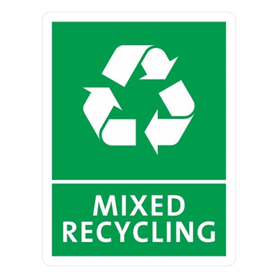 Jantex Slim Bin Mixed Recycling Label - FX196