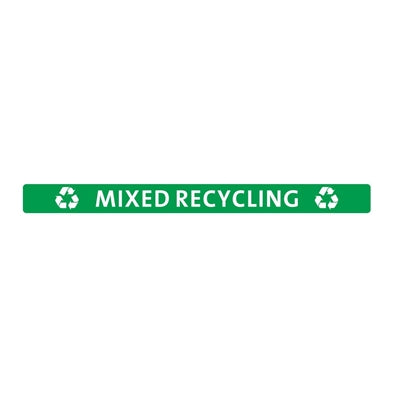 Jantex Slim Bin Lid Mixed Recycling Label - FX197