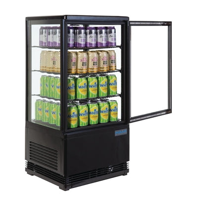 Polar C-Series Energy Efficient Display Fridge Black 68Ltr - CX577
