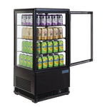 Polar C-Series Energy Efficient Display Fridge Black 68Ltr - CX577