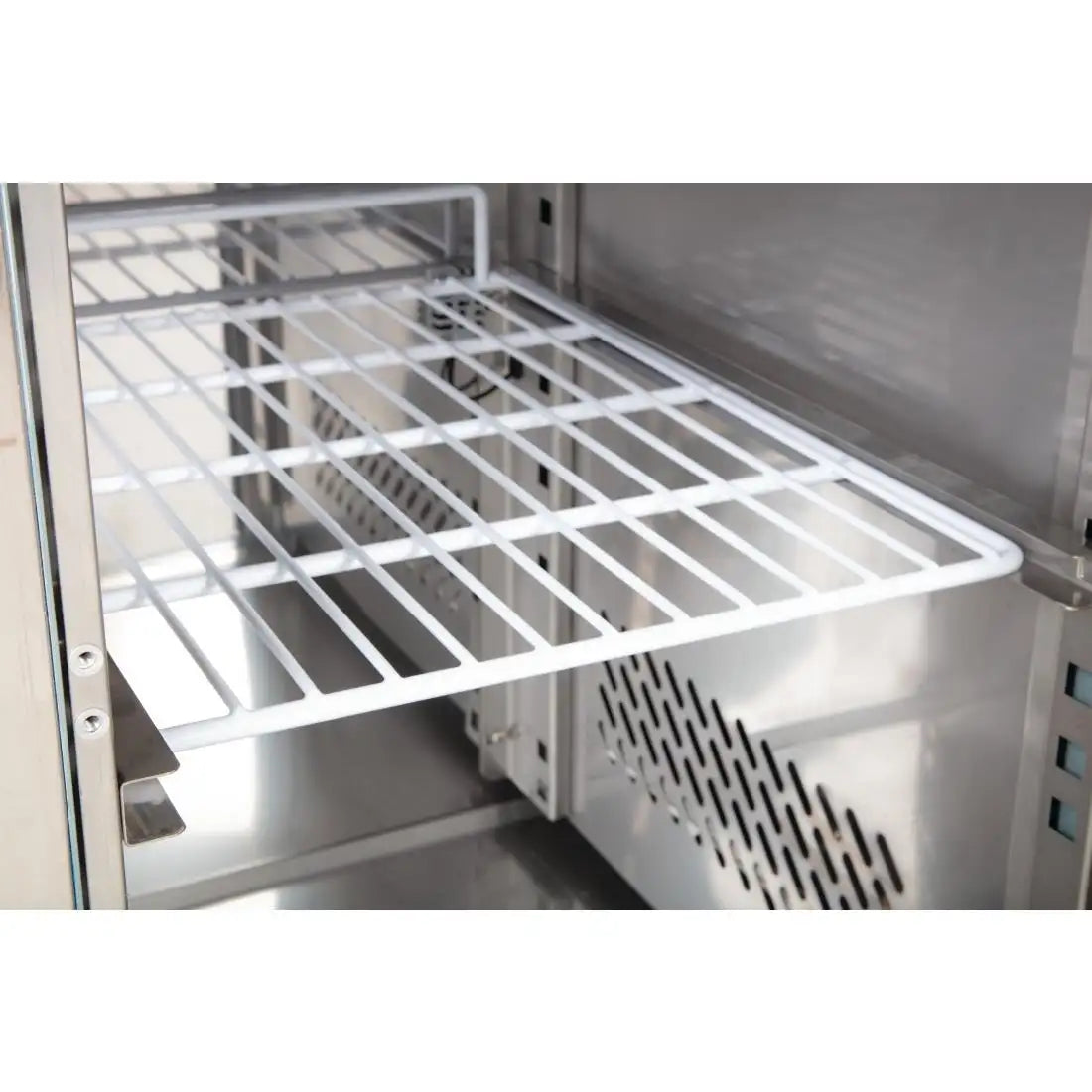 Polar U-Series Double Door Counter Freezer with Upstand 282Ltr