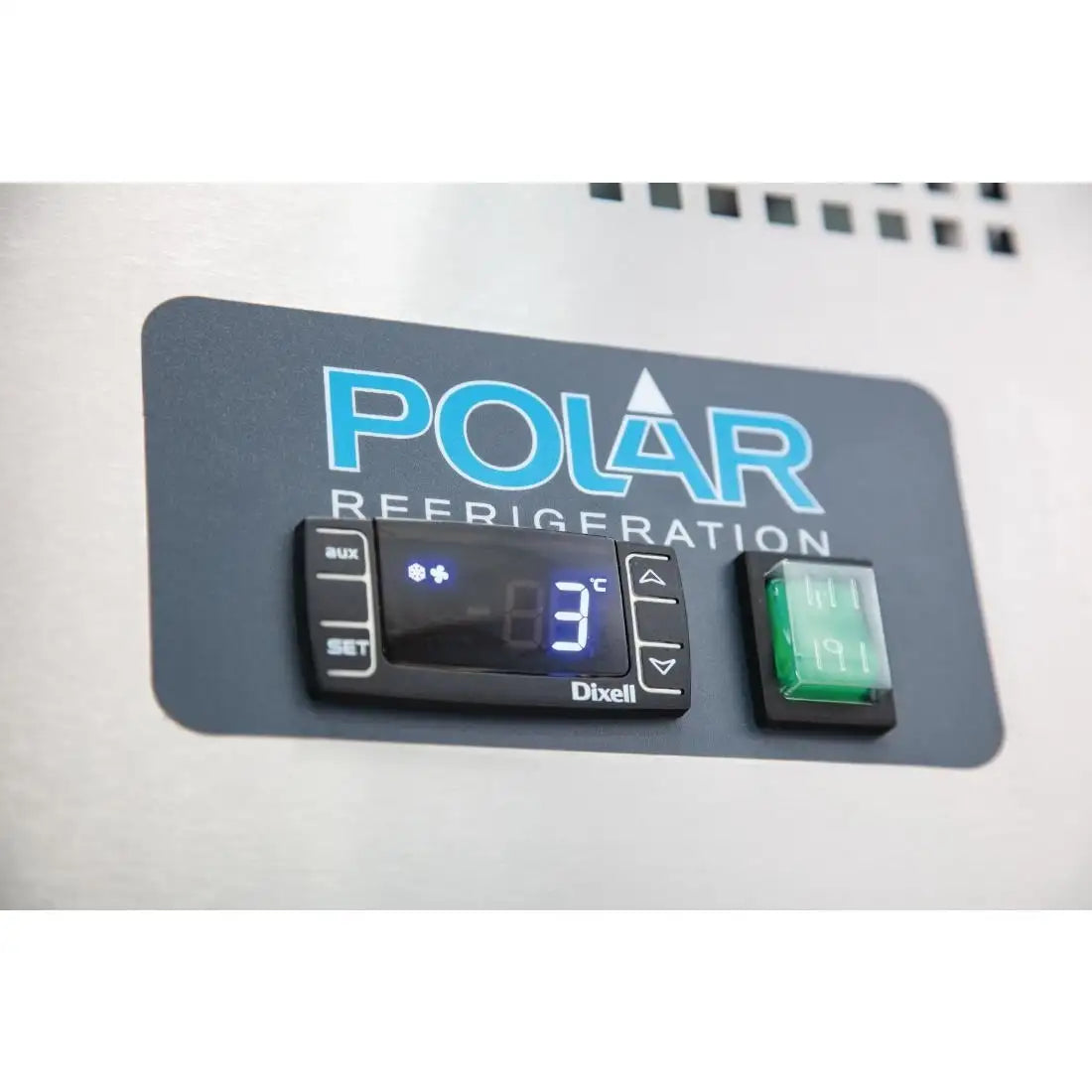 Polar U-Series Triple Door Counter Freezer with Upstand 417Ltr