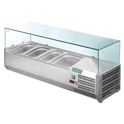 Polar G-Series Countertop Prep Fridge 3x 1/3GN & 1x 1/2GN - GD875