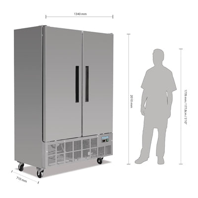 Polar G-Series Double Door Slimline Freezer 960Ltr - GD880