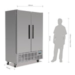 Polar G-Series Double Door Slimline Freezer 960Ltr - GD880