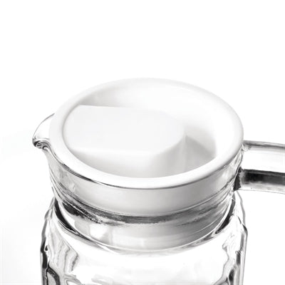 Olympia Ribbed Glass Jugs 1Ltr (6 Pack) - GF922