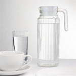 Olympia Ribbed Glass Jugs 1Ltr (6 Pack) - GF922