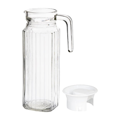 Olympia Ribbed Glass Jugs 1Ltr (6 Pack) - GF922