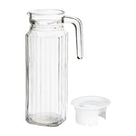 Olympia Ribbed Glass Jugs 1Ltr (6 Pack) - GF922
