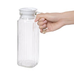 Olympia Ribbed Glass Jugs 1Ltr (6 Pack) - GF922