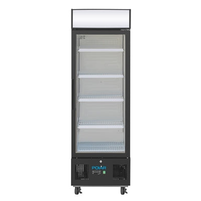 Polar G-Series Upright Display Fridge 218Ltr Black - GH426