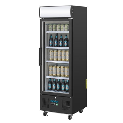 Polar G-Series Upright Display Fridge 218Ltr Black - GH426