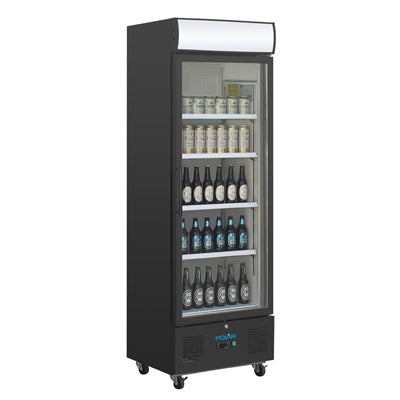 Polar G-Series Upright Display Fridge 368Ltr Black - GH427