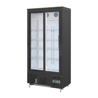 Polar Upright Back Bar Cooler with Sliding Doors 490Ltr - GJ448
