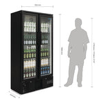 Polar Upright Back Bar Cooler with Hinged Doors 490Ltr - GJ449