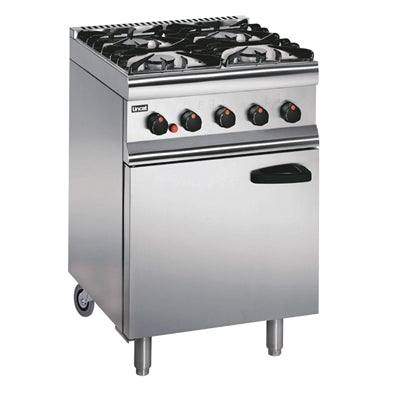Lincat Silverlink 600 Propane Gas 4 Burner Oven Range with Rear Castors SLR6C/P - GJ677-P