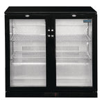 Polar G-Series Back Bar Cooler with Hinged Doors Black 208Ltr - GL002