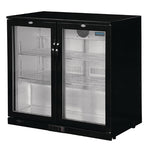 Polar G-Series Back Bar Cooler with Hinged Doors Black 208Ltr - GL002